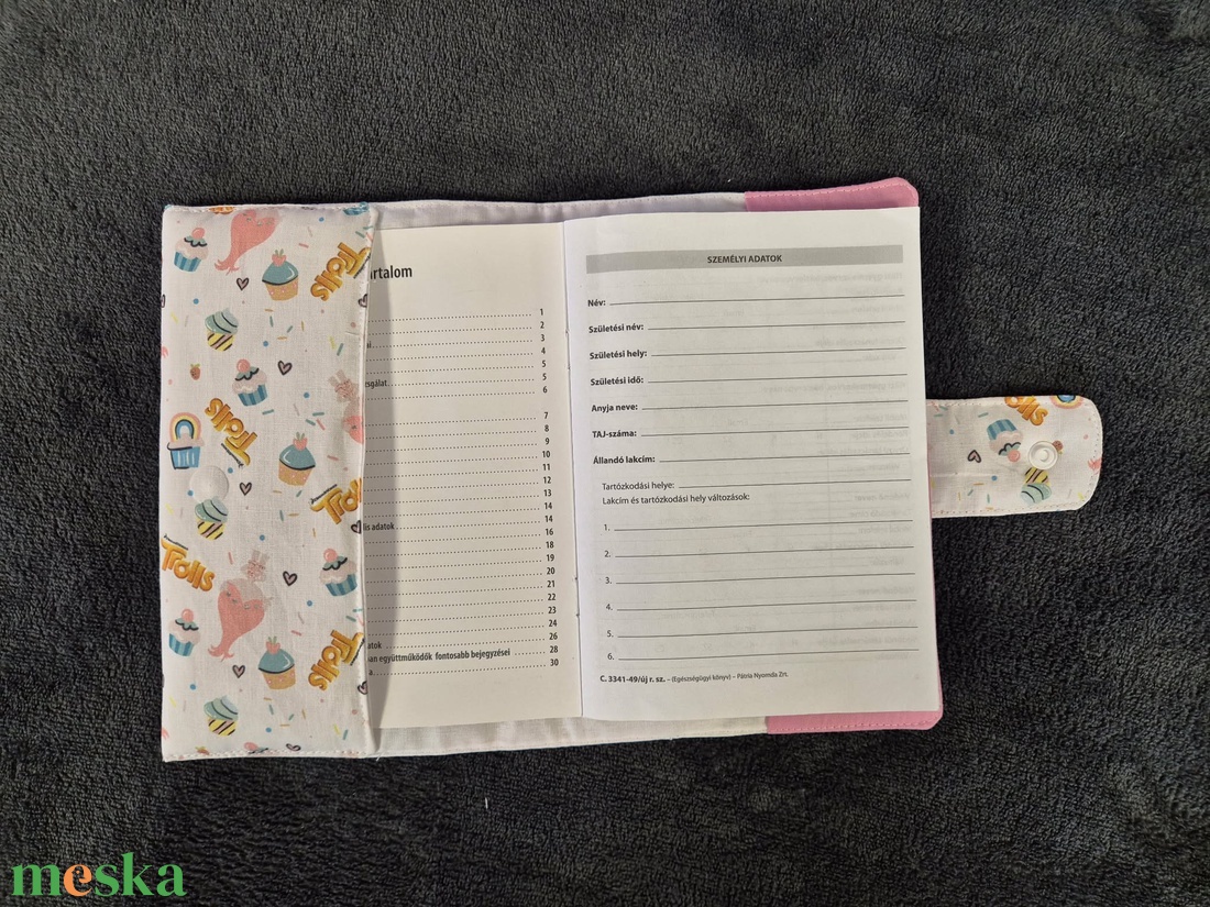 EÜ-kiskönyv borító - baba - mama - babaemlékek - egészségügyi kiskönyv borító - Meska.hu