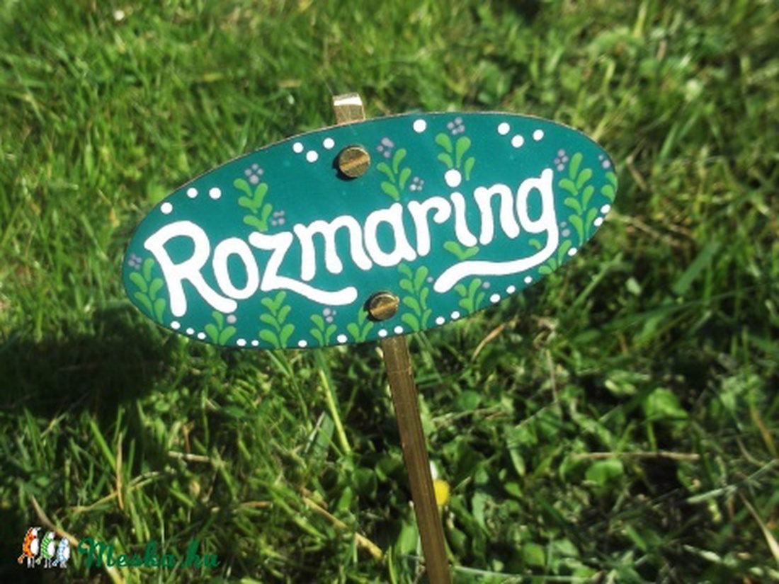 Rozmaring-tűzzománc fűszernövény tábla - - Meska.hu Rozmaring-tűzzománc fűszernövény tábla - - Meska.hu