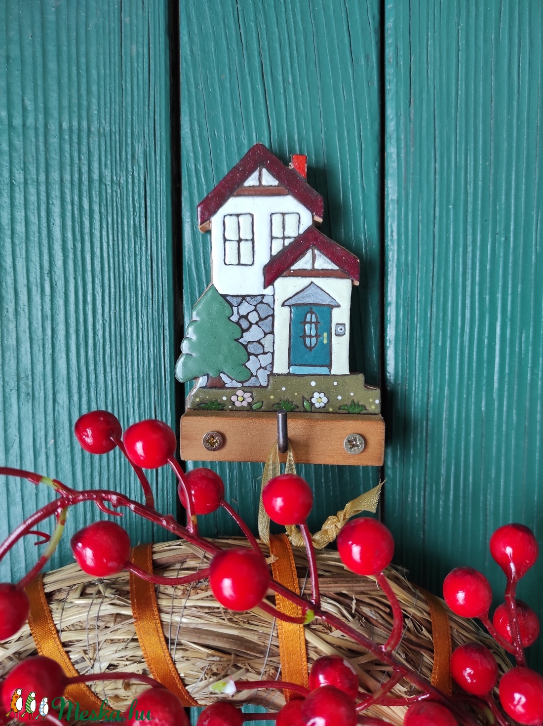 Házikó-koszorú és egyéb ajtódísz akasztó - otthon & életmód - ház & kert - Meska.hu