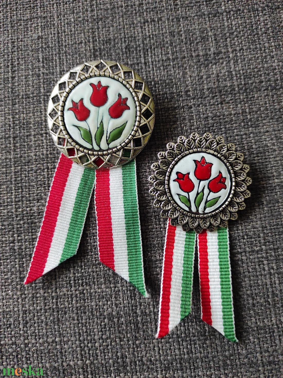 Kokárda szett - ékszer - kitűző és bross - Meska.hu