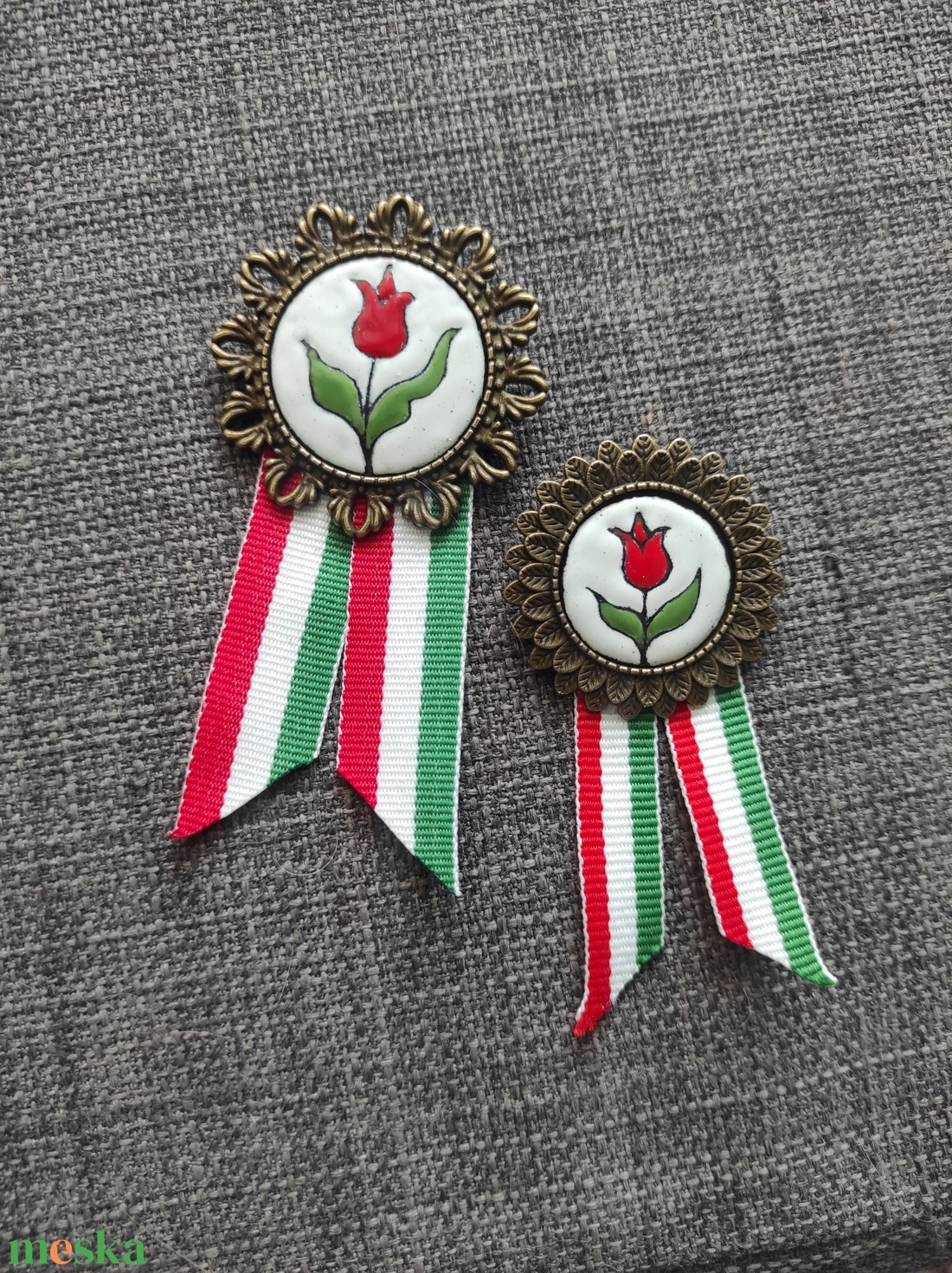 Kokárda  - ékszer - kitűző és bross - Meska.hu