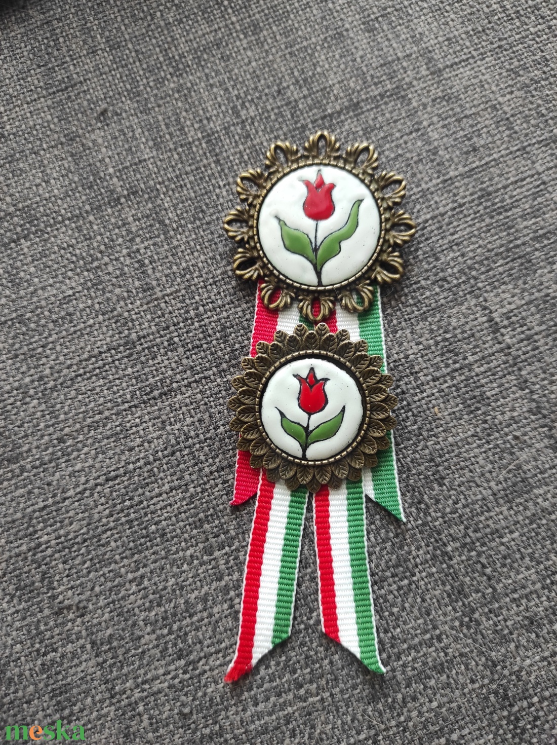 Kokárda  - ékszer - kitűző és bross - Meska.hu