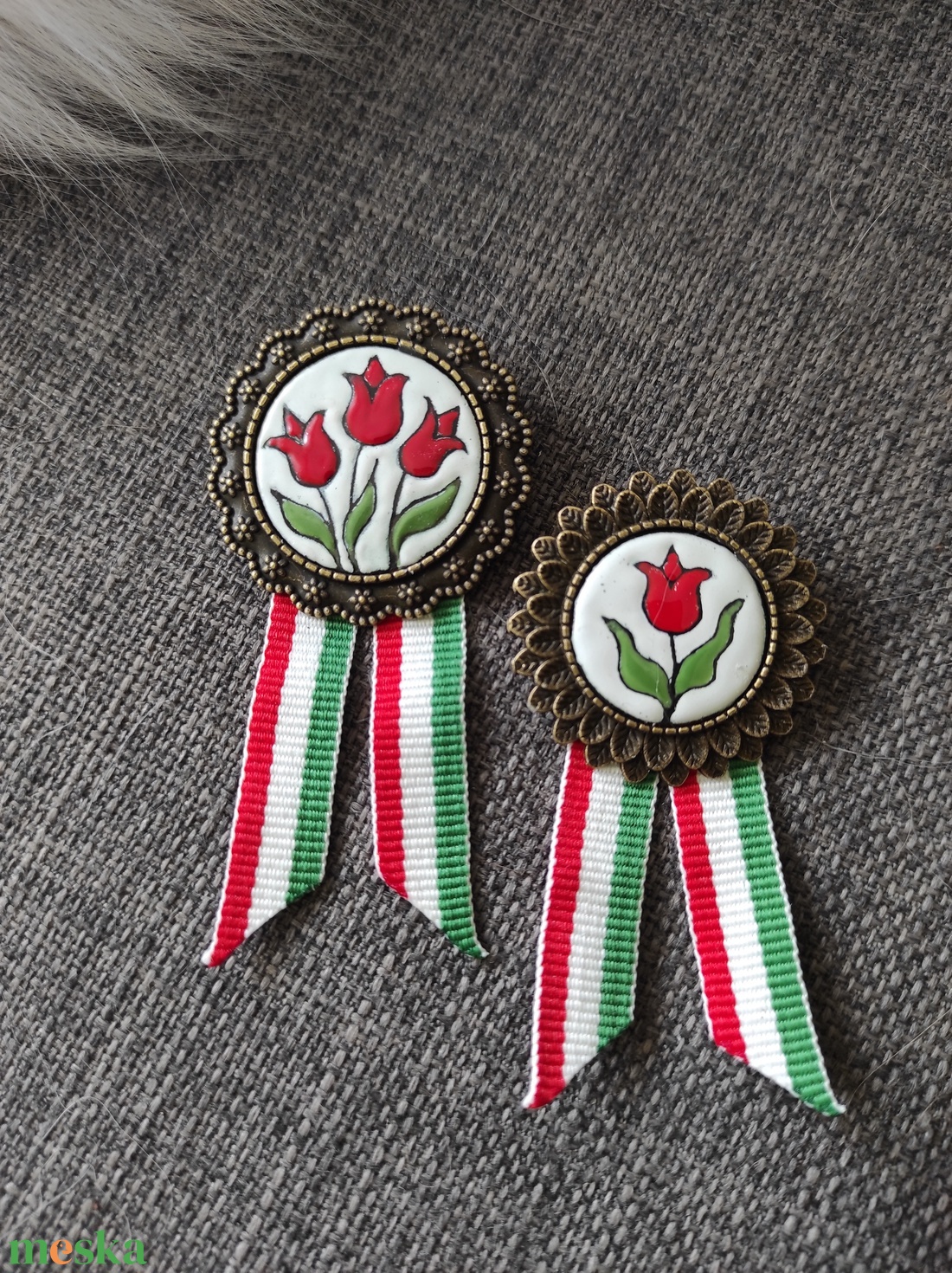 Kokárda szett - ékszer - kitűző és bross - Meska.hu