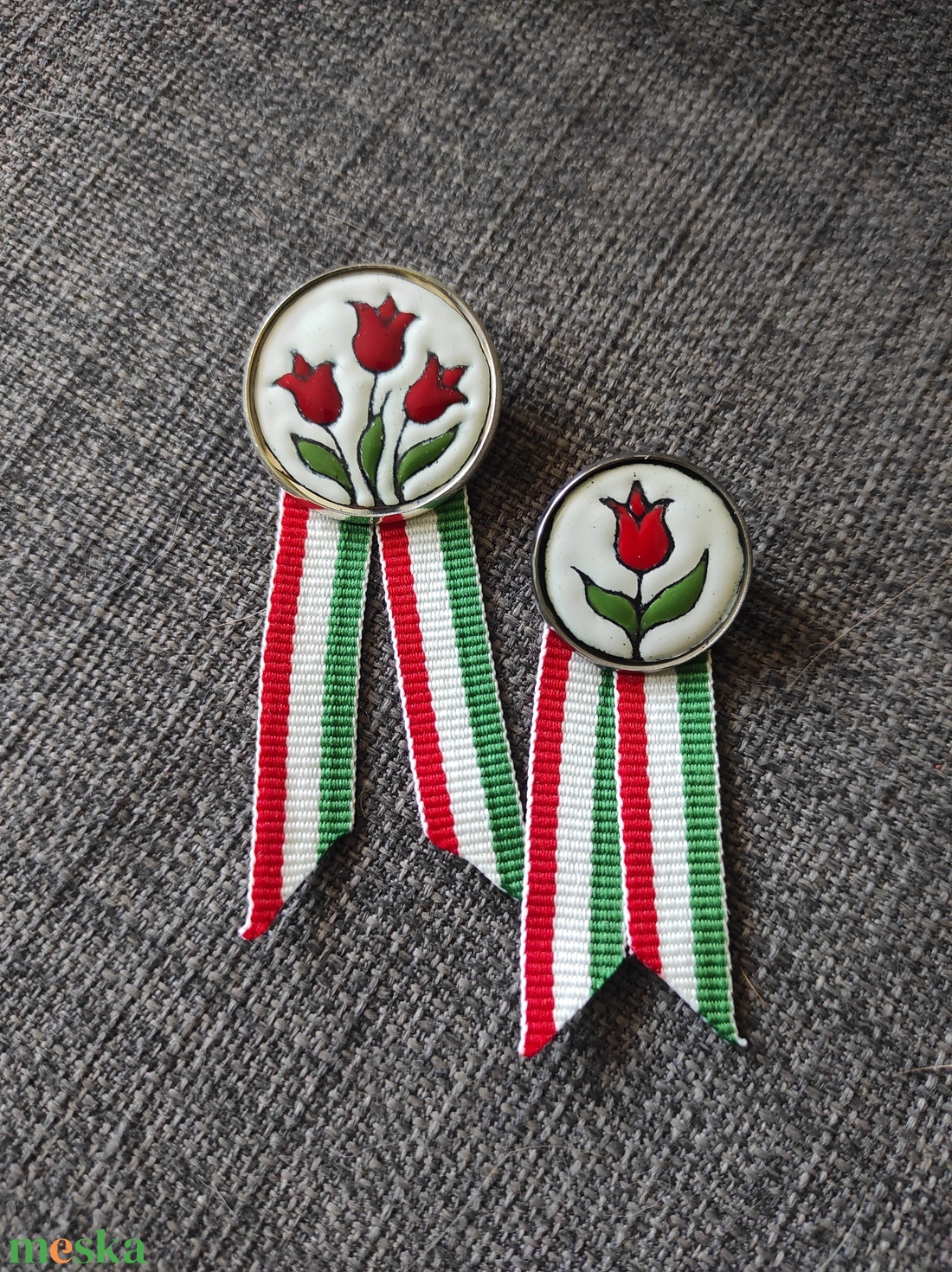 Kokárda szett - ékszer - kitűző és bross - Meska.hu