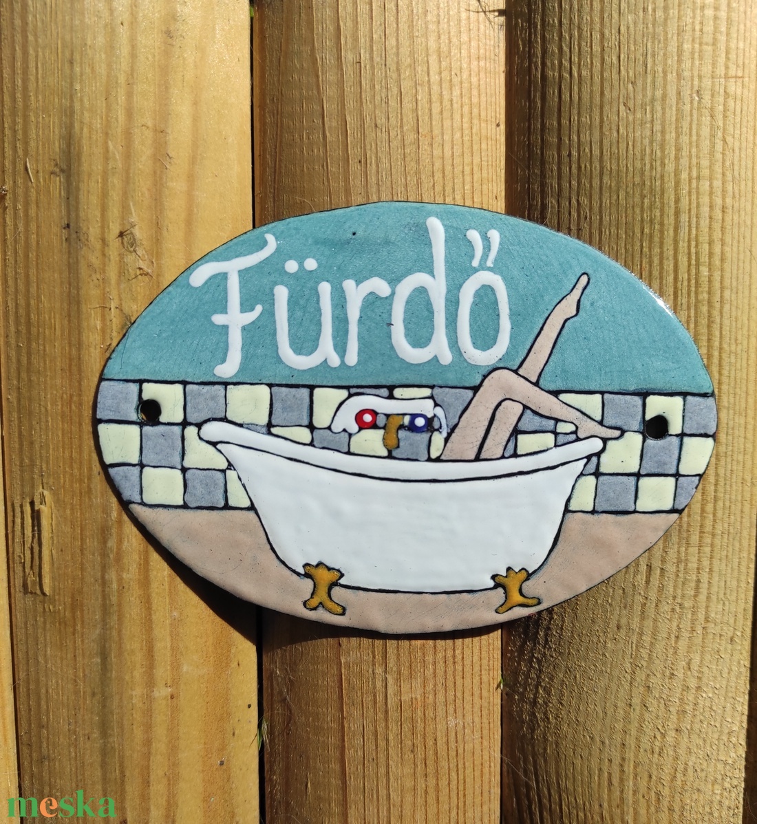 A ,,lábas kád - otthon & életmód - dekoráció - ajtó- és ablak dekoráció - ajtótábla - Meska.hu A ,,lábas kád - otthon & életmód - dekoráció - ajtó- és ablak dekoráció - ajtótábla - Meska.hu