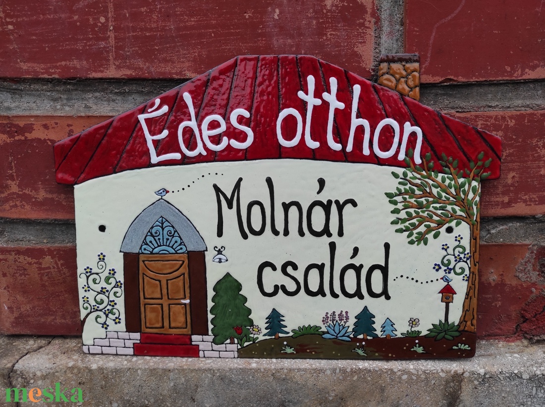 Tűzzománc névtábla - otthon & életmód - ház & kert - névtábla - Meska.hu