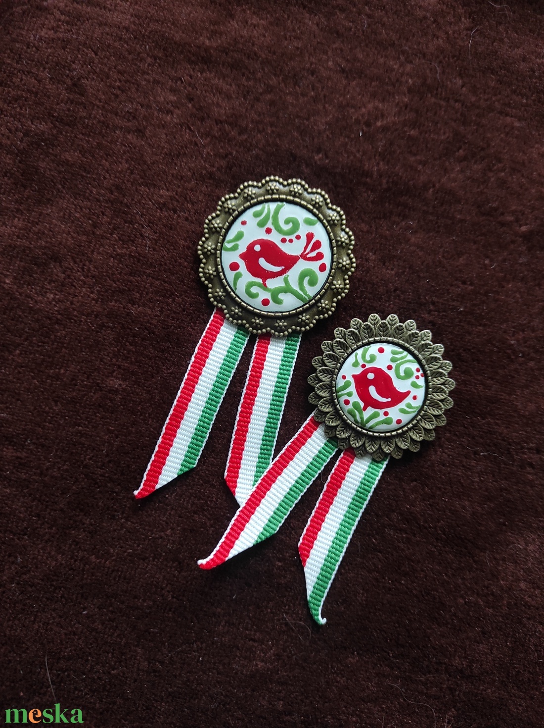 Kokárda,páros ajánlat - ékszer - kitűző és bross - Meska.hu