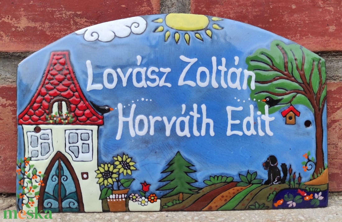 Tűzzománc tábla - otthon & életmód - ház & kert - névtábla - Meska.hu