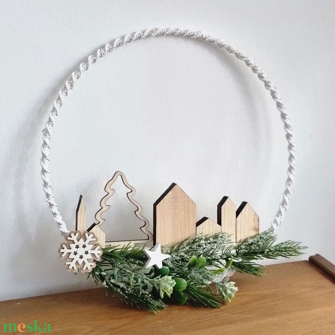 Ajtódísz - karácsony - adventi díszek - adventi ajtódísz - Meska.hu