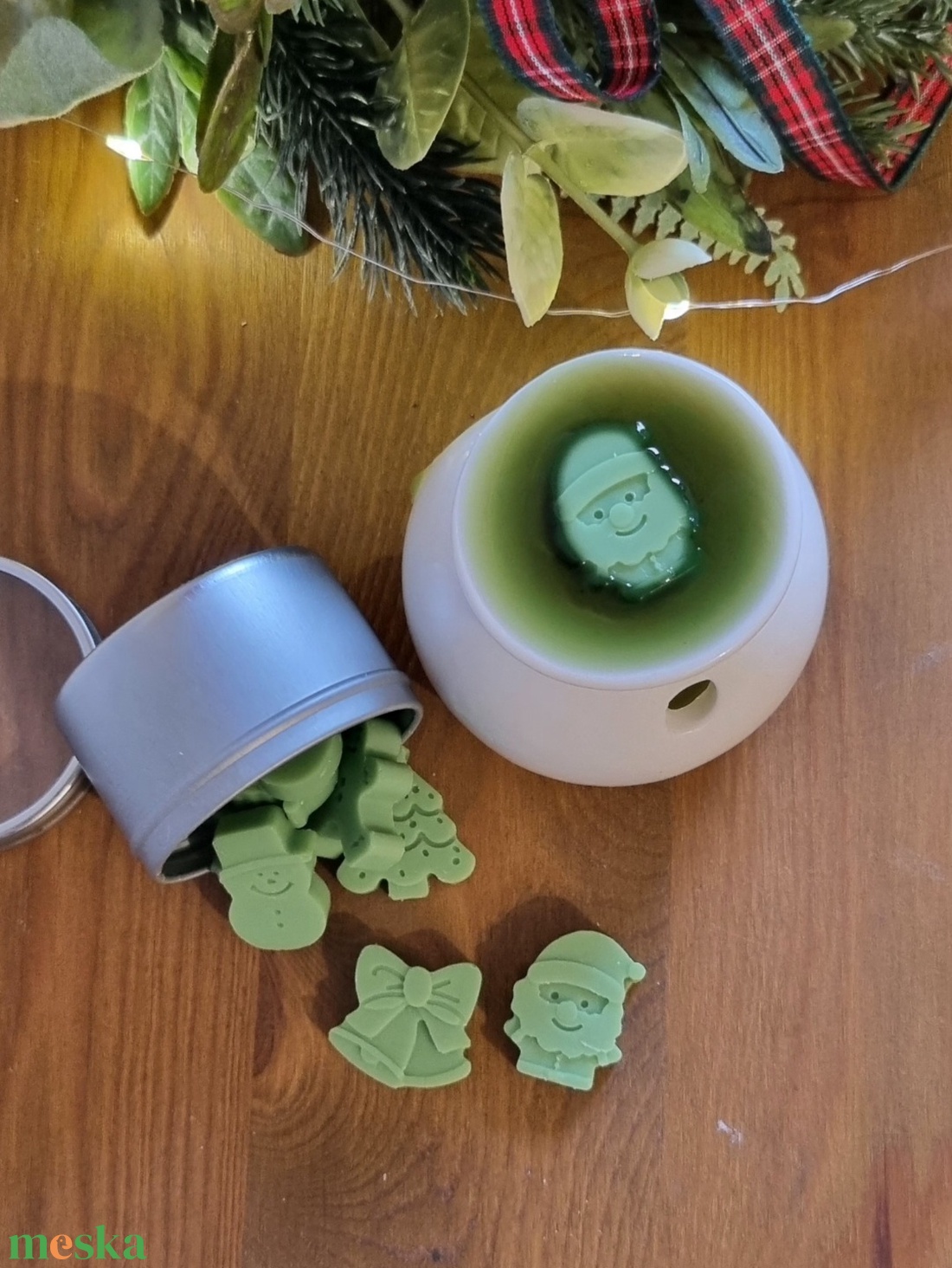 Karácsonyi illatviasz és párologtató szett - otthon & életmód - gyertya, illat, aroma - illatviasz - Meska.hu