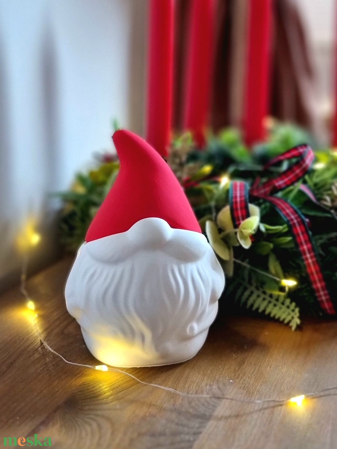 Kerámia tároló - karácsony - mikulás - mikulás beltéri dekoráció - Meska.hu