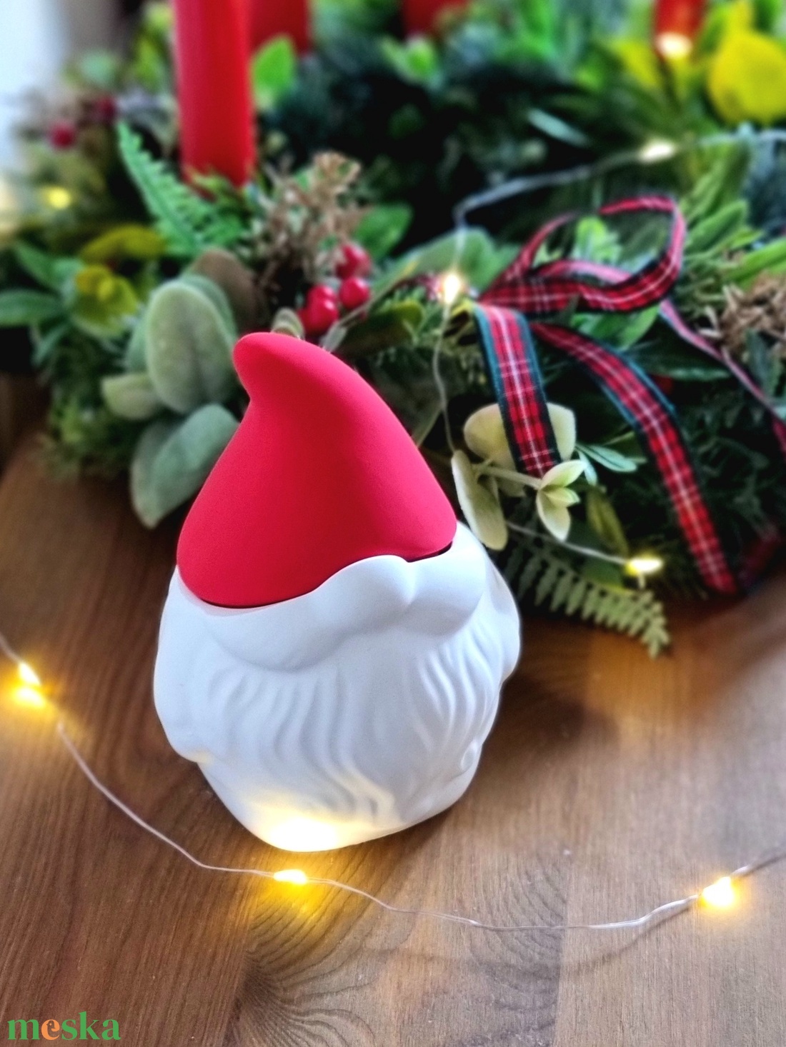 Kerámia tároló - karácsony - mikulás - mikulás beltéri dekoráció - Meska.hu