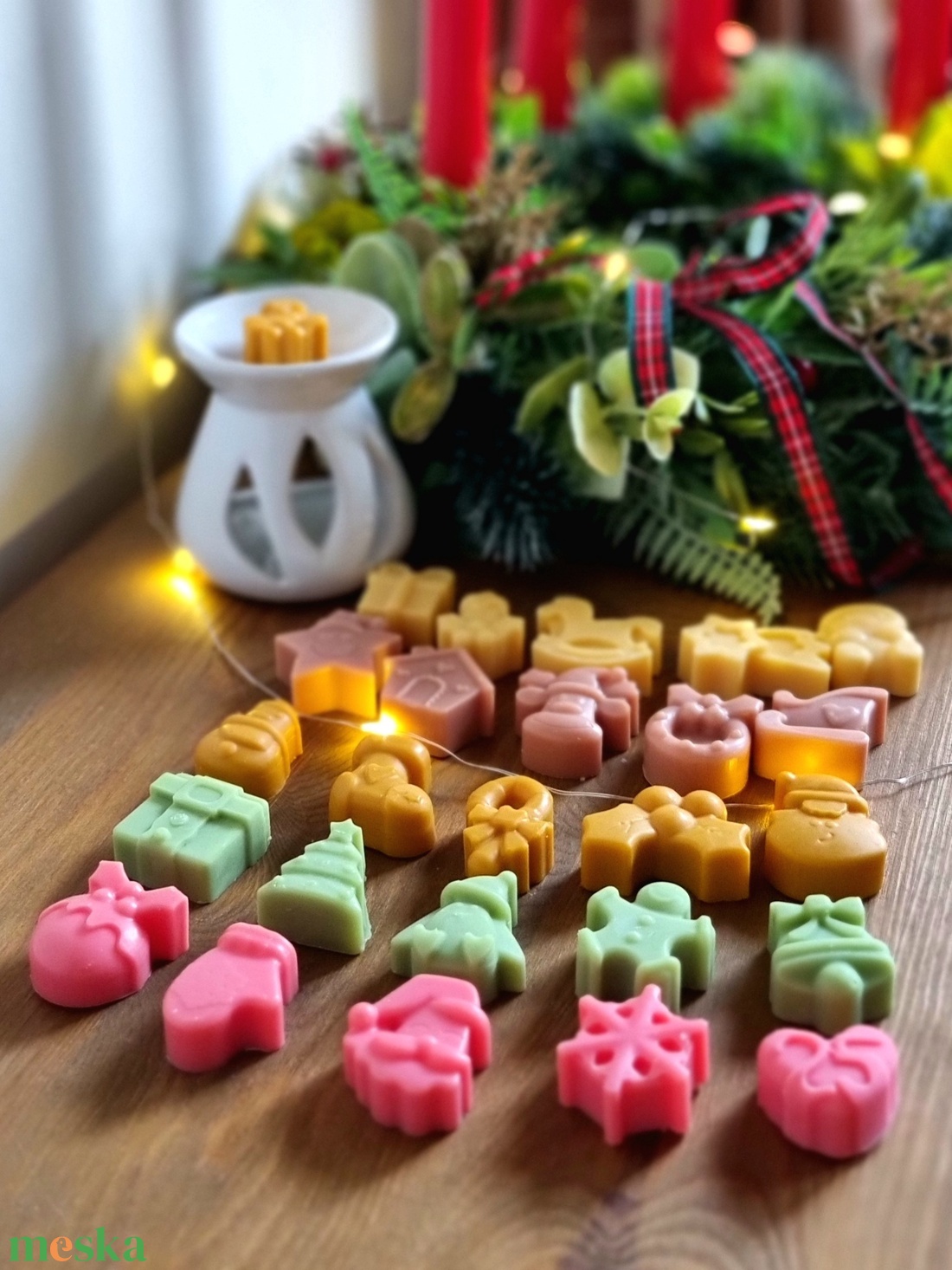 Karácsonyra hangolódós illatviasz szett  - karácsony - karácsonyi lakásdekoráció - karácsonyi illatgyertya, mécses - Meska.hu