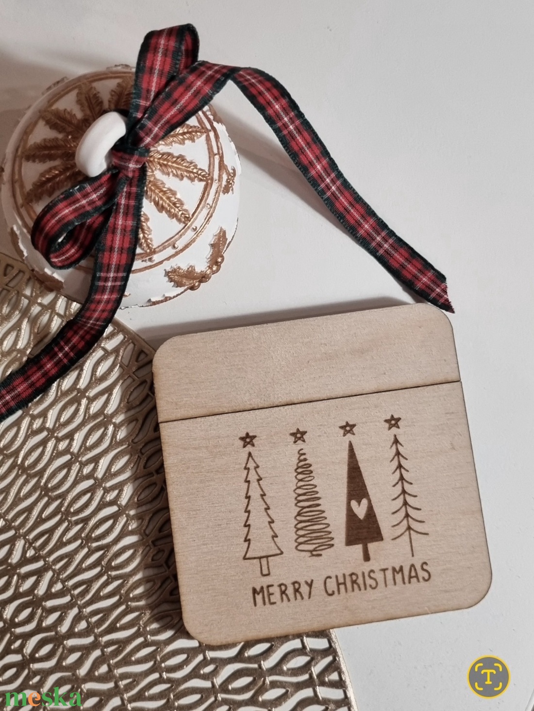 Karácsonyi fenyős pénzátadó - karácsony - karácsonyi ajándékozás - karácsonyi ajándékcsomagolás - Meska.hu