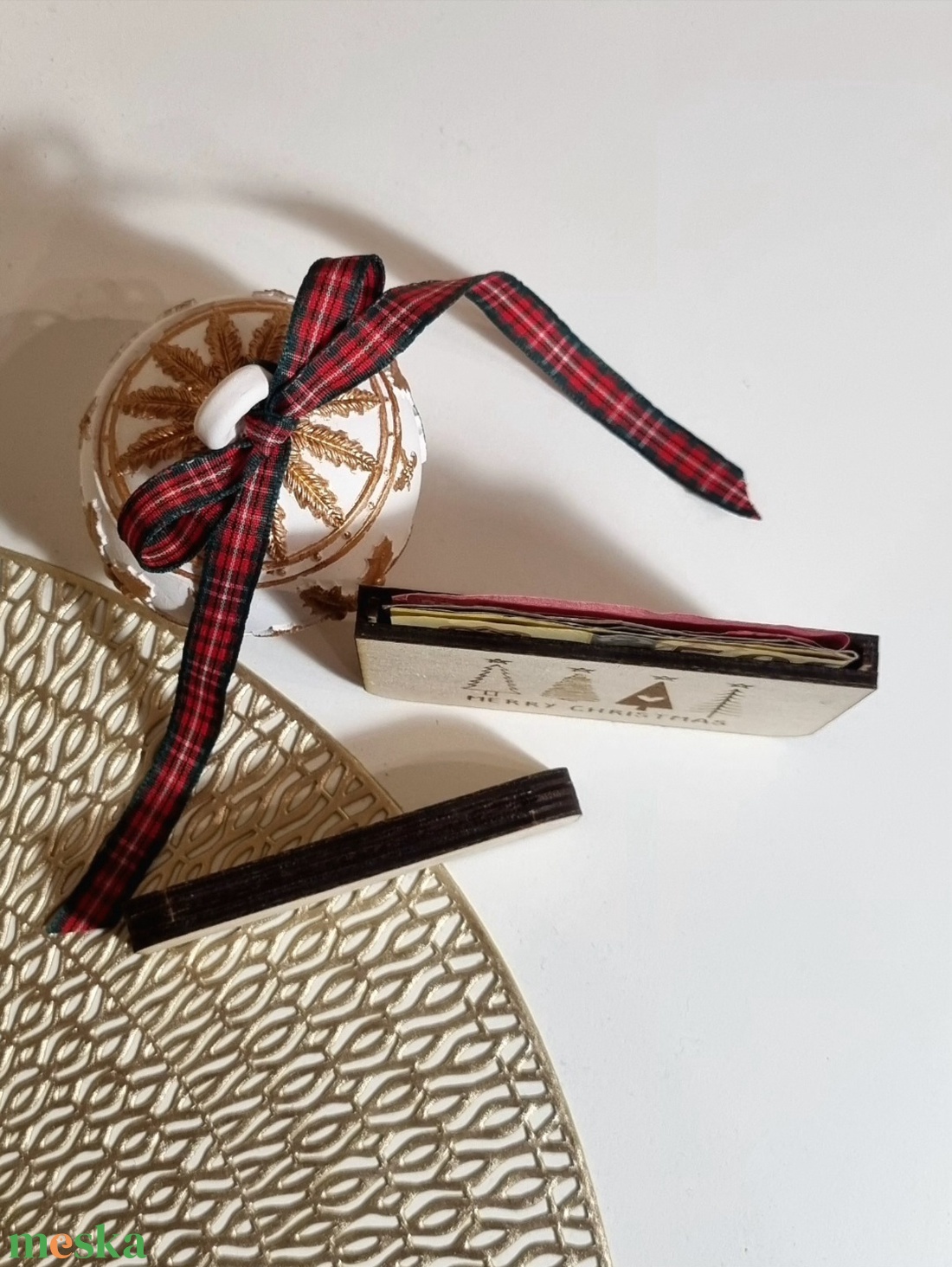 Karácsonyi fenyős pénzátadó - karácsony - karácsonyi ajándékozás - karácsonyi ajándékcsomagolás - Meska.hu