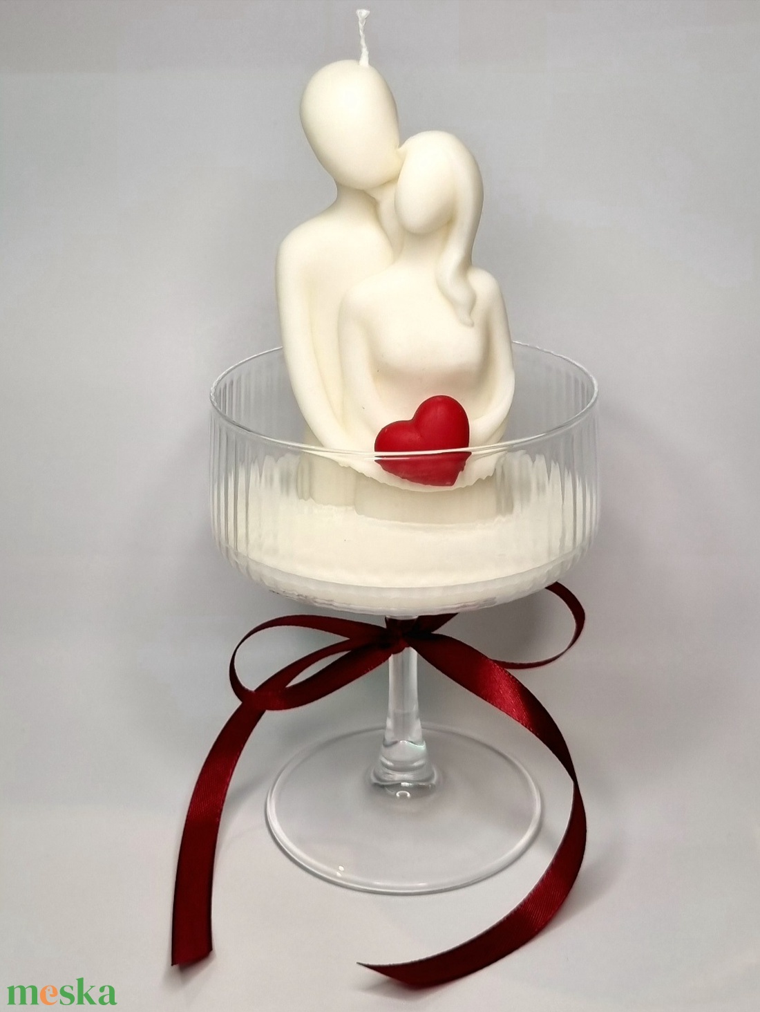 Szerelmespár szójaviasz gyertya - esküvő - emlék & ajándék - nászajándék - ceremónia szett - Meska.hu