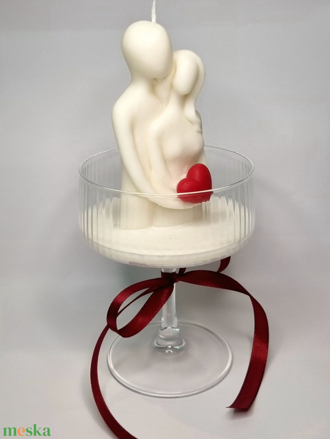 Szerelmespár szójaviasz gyertya - esküvő - emlék & ajándék - nászajándék - ceremónia szett - Meska.hu