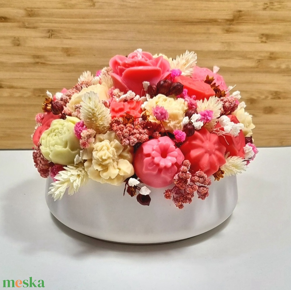 Illatviasz virágbox - otthon & életmód - dekoráció - asztal és polc dekoráció - asztaldísz - Meska.hu