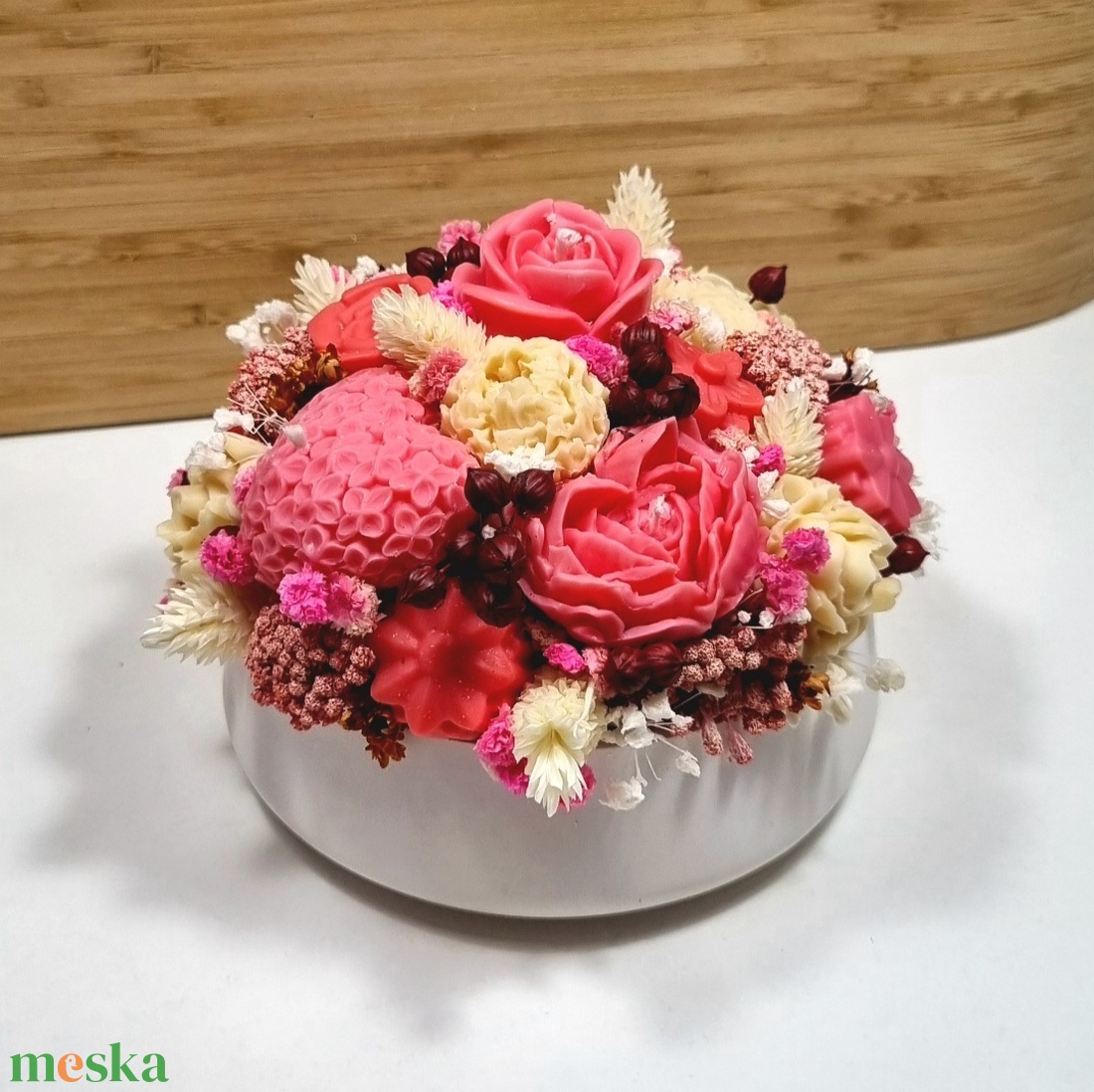 Illatviasz virágbox - otthon & életmód - dekoráció - asztal és polc dekoráció - asztaldísz - Meska.hu