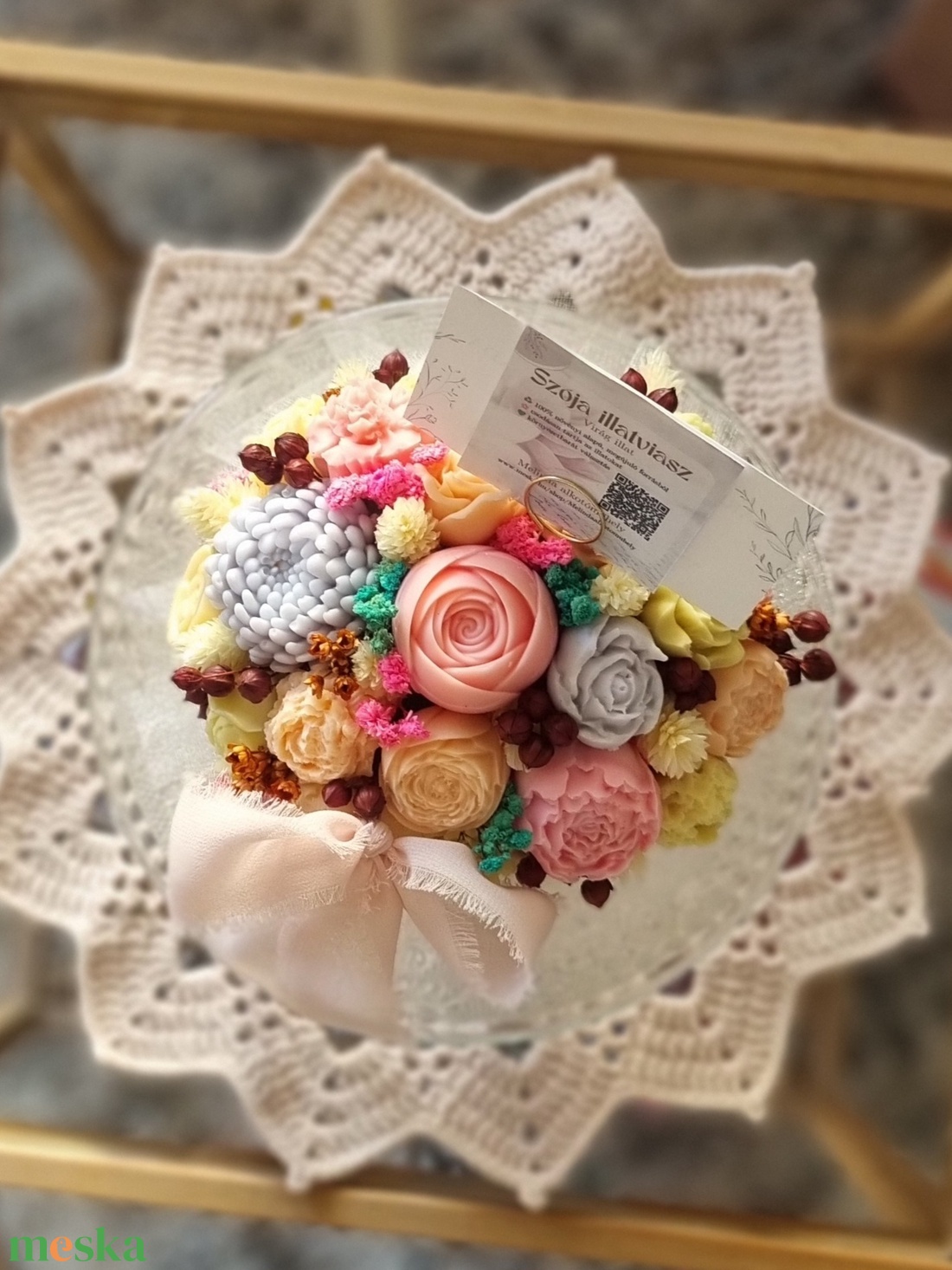 Illatviasz virágbox - otthon & életmód - dekoráció - asztal és polc dekoráció - asztaldísz - Meska.hu