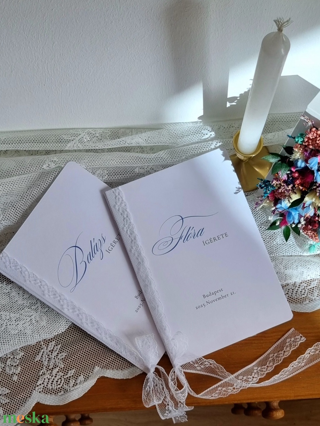 Elegáns Fogadalom Füzet � Írjátok bele a közös jövőtök első sorait - esküvő - emlék & ajándék - vendégkönyv - Meska.hu