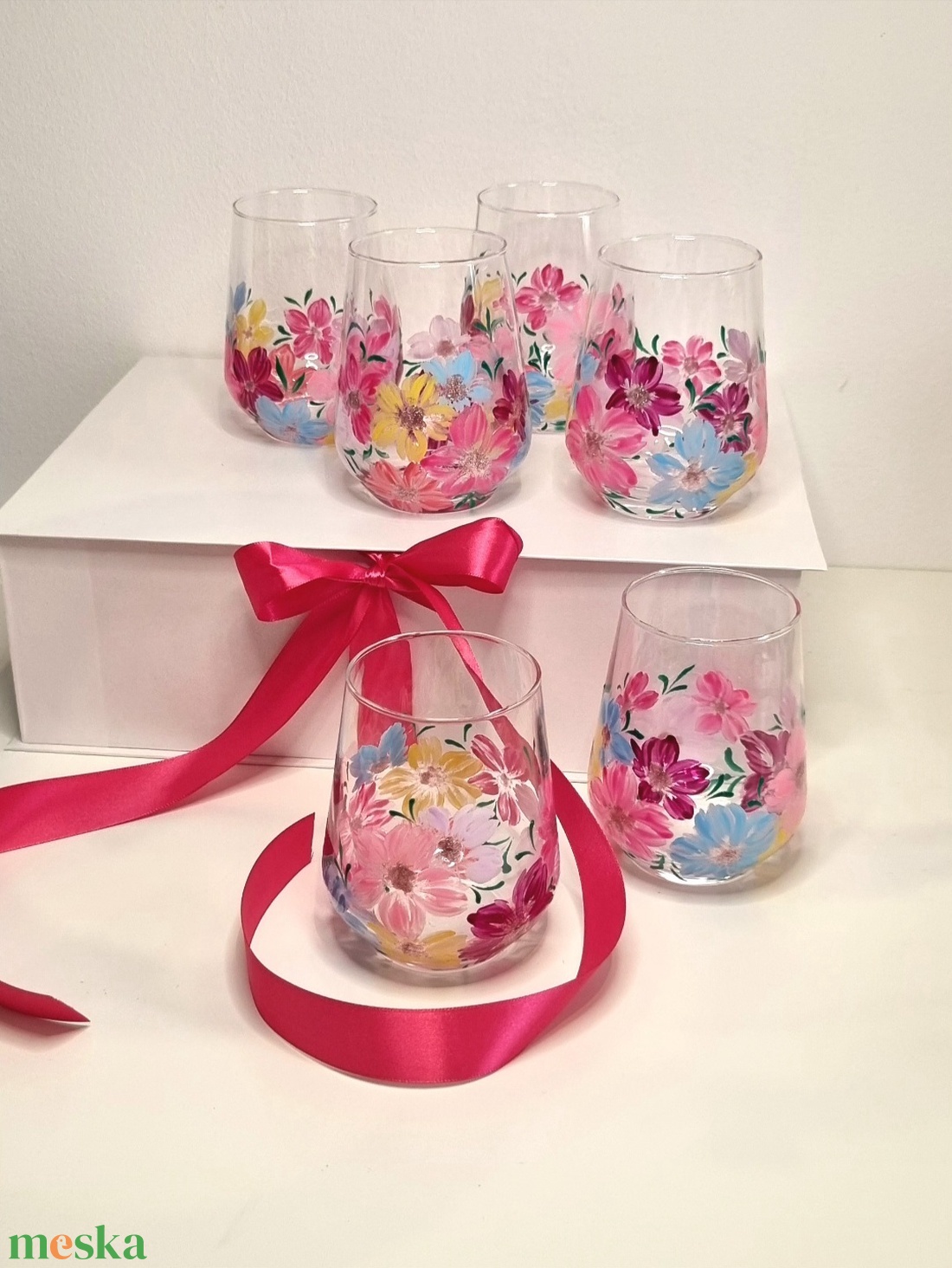 Pezsgős pohár lánybúcsúra, szülinapra - esküvő - emlék & ajándék - köszönőajándék - Meska.hu