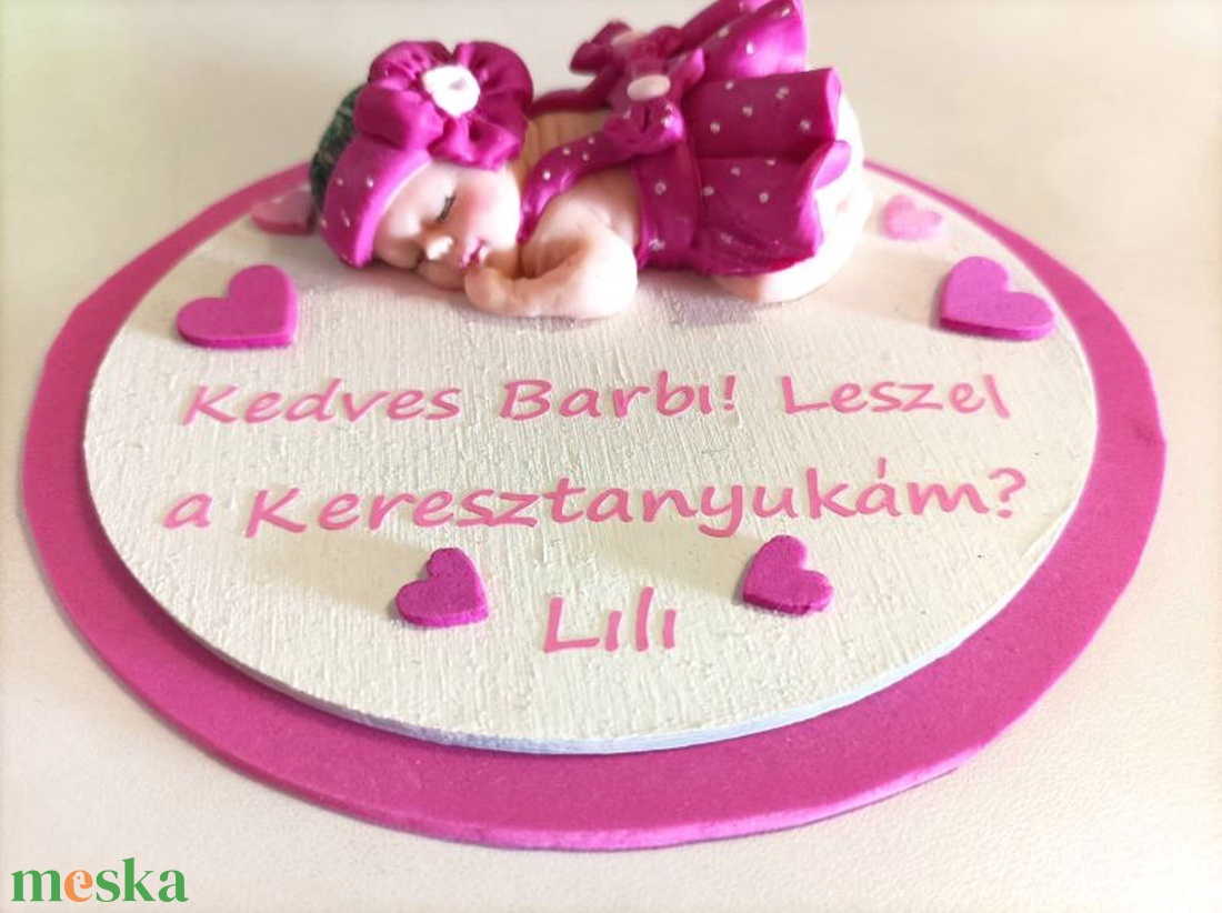 keresztszülő felkérő, nagymama köszöntő - otthon & életmód - babaszoba, gyerekszoba - babaszoba, gyerekszoba - Meska.hu