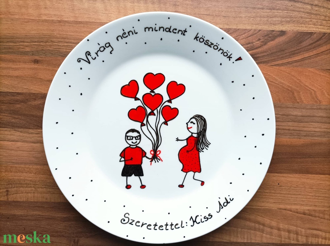 köszönő búcsú ajándék óvónőknek tanárnőknek sütis tányér - otthon & életmód - konyhafelszerelés, tálalás - tálalás - kínálótál - Meska.hu