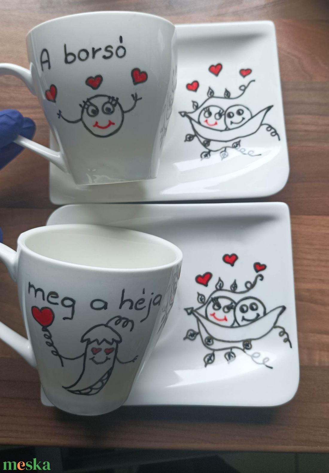 Borsó meg a héja presszós szett Valentin napra - otthon & életmód - konyhafelszerelés, tálalás - tálalás - teás- és kávés pohár, készlet - Meska.hu