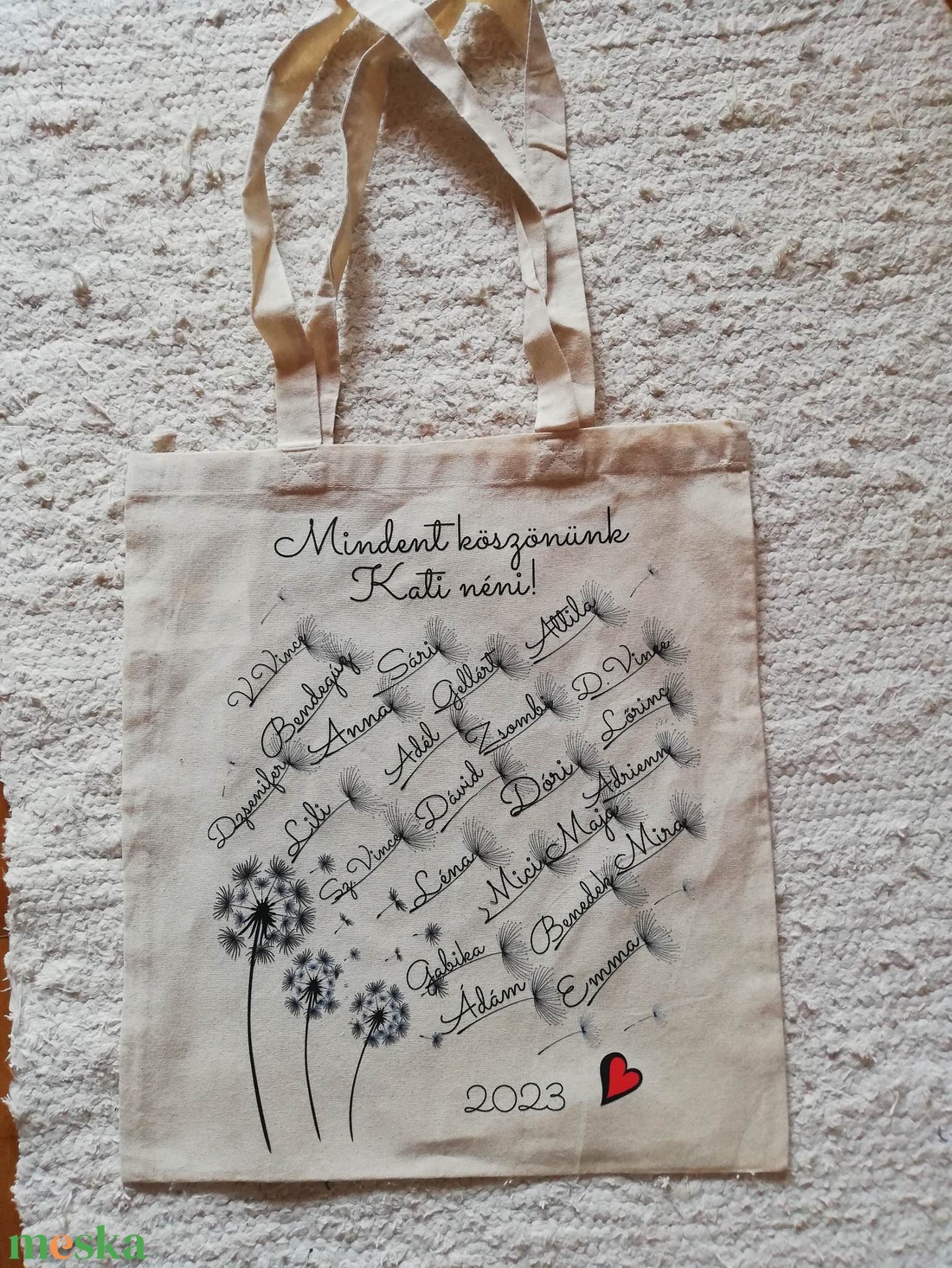 pitypangos vászon táska pedagógusoknak - táska & tok - bevásárlás & shopper táska - shopper, textiltáska, szatyor - Meska.hu