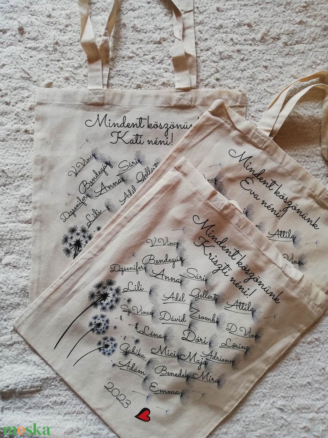 pitypangos vászon táska pedagógusoknak - táska & tok - bevásárlás & shopper táska - shopper, textiltáska, szatyor - Meska.hu