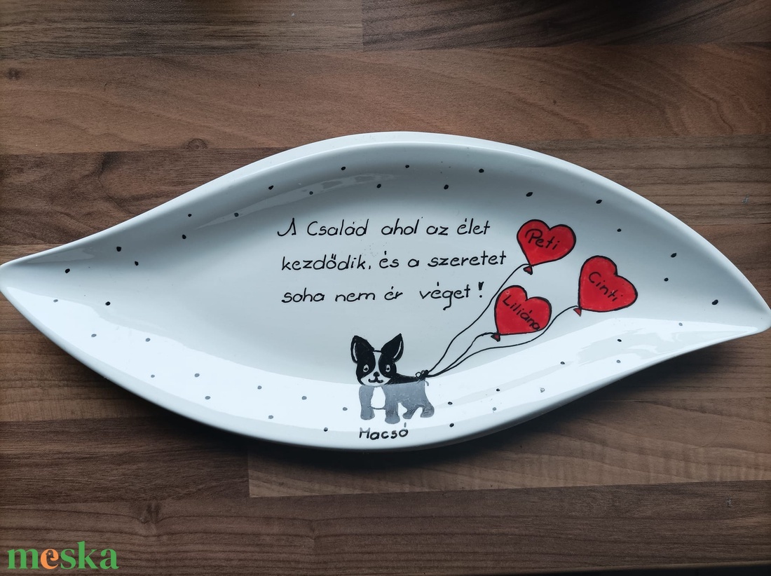 Karácsonyi levél alakú kínáló tál  - otthon & életmód - konyhafelszerelés, tálalás - tálalás - kínálótál - Meska.hu