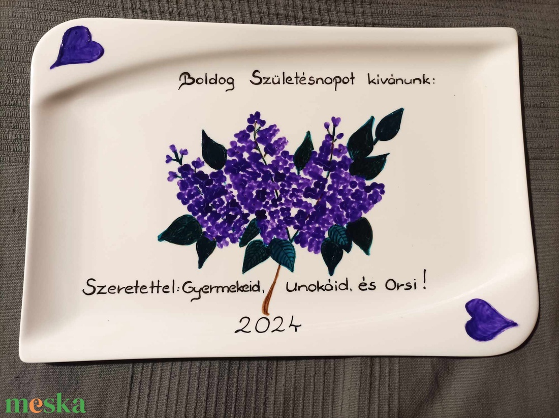 kínáló tál születésnapra egyedi kérésre - otthon & életmód - konyhafelszerelés, tálalás - tálalás - kínálótál - Meska.hu