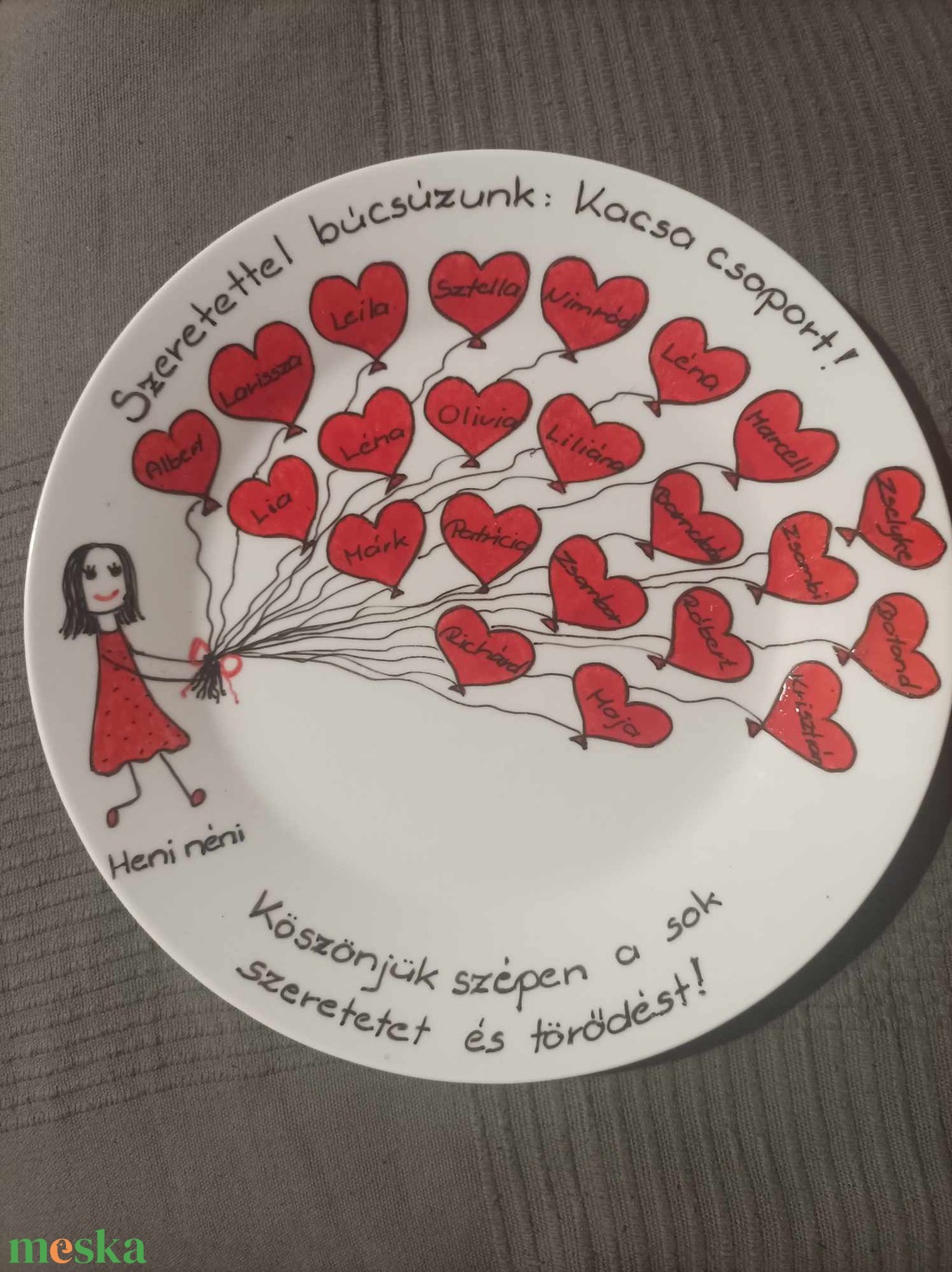 búcsú ajándék óvónőnek ballagásra - otthon & életmód - konyhafelszerelés, tálalás - tálalás - kínálótál - Meska.hu