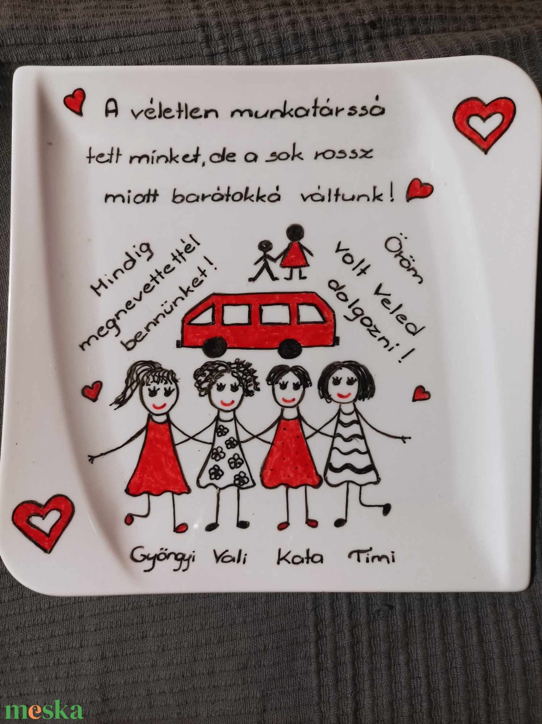 Egyedi kínáló tál barátnőnek, főnőknek, kollégának - otthon & életmód - konyhafelszerelés, tálalás - tálalás - kínálótál - Meska.hu