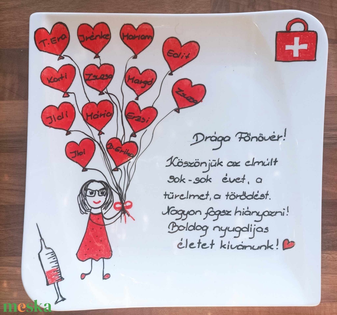 Egyedi kínáló tál barátnőnek, főnőknek, kollégának - otthon & életmód - konyhafelszerelés, tálalás - tálalás - kínálótál - Meska.hu