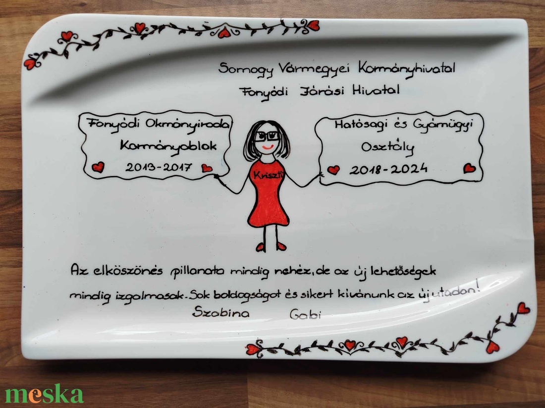 40 cms kínálótál búcsúztatóra - otthon & életmód - konyhafelszerelés, tálalás - tálalás - kínálótál - Meska.hu
