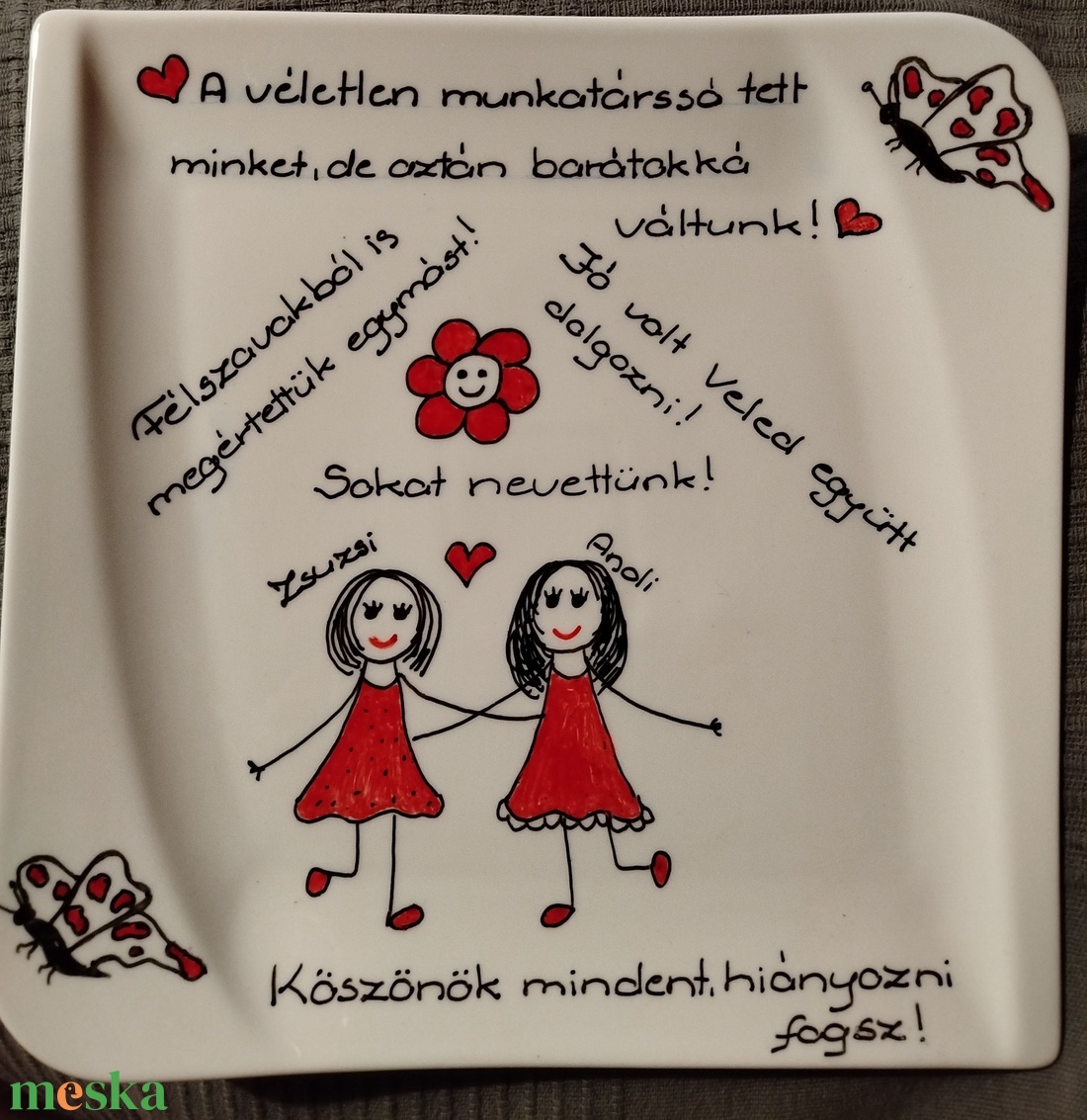 Búcsú ajándék megrendelésre kolléganőnek - otthon & életmód - konyhafelszerelés, tálalás - tálalás - kínálótál - Meska.hu