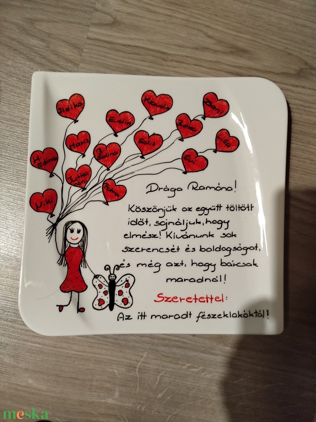 Egyedi kérésre készült süteményes tányér  - otthon & életmód - konyhafelszerelés, tálalás - tálalás - tányér & étkészlet - Meska.hu