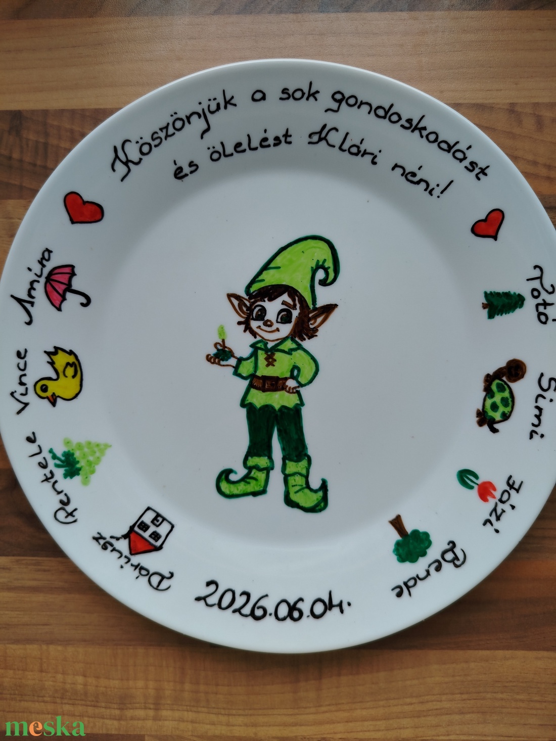 Dísztányér pedagógusnak - otthon & életmód - dekoráció - dísztárgy - Meska.hu