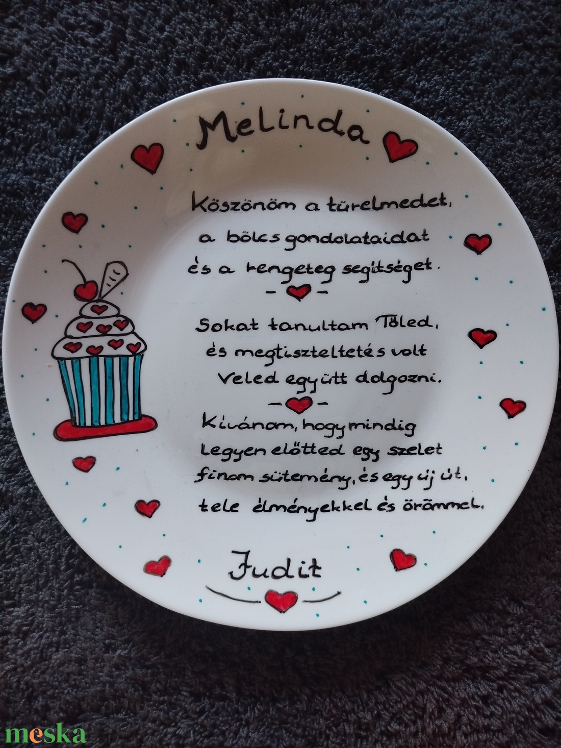 Egyedi kérésre készült süteményes tányér  - otthon & életmód - konyhafelszerelés, tálalás - tálalás - kínálótál - Meska.hu
