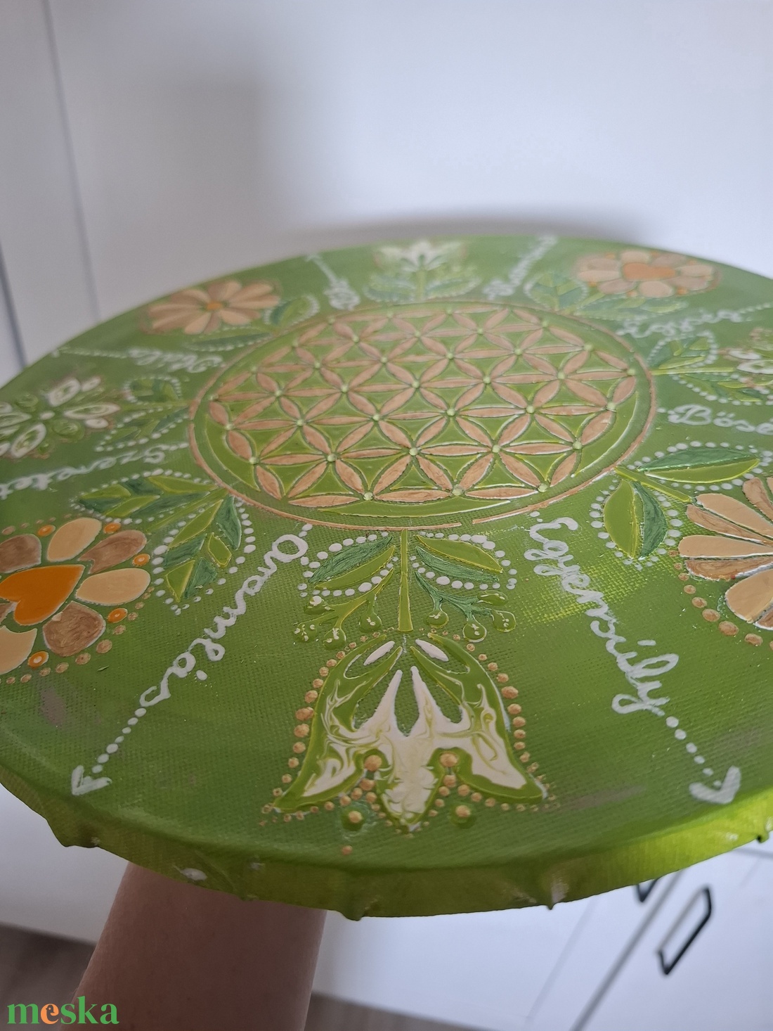 Élet Virága mandala -30cm- - művészet - festmény - akril - Meska.hu