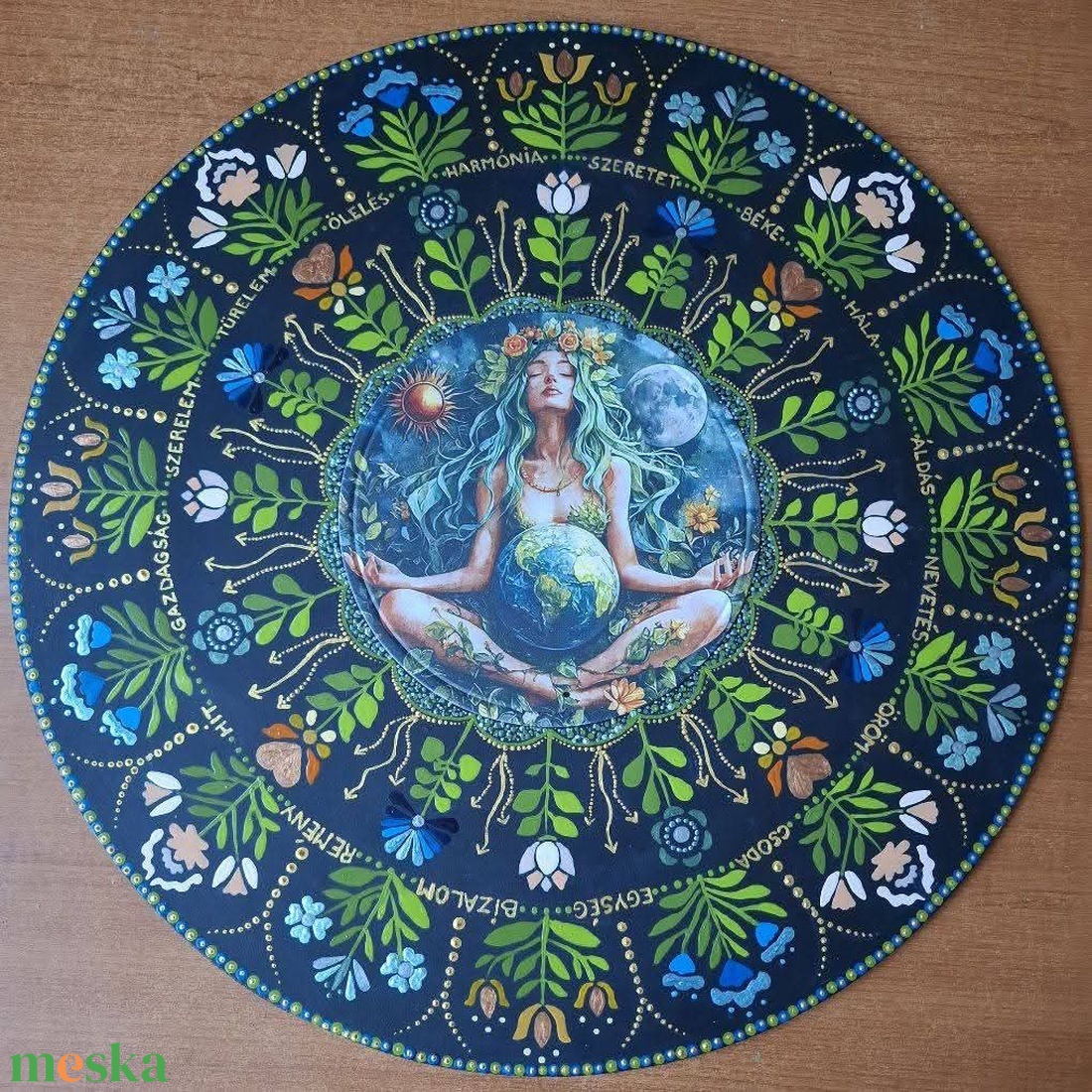 Női teremtő mandala - művészet - festmény - akril - Meska.hu