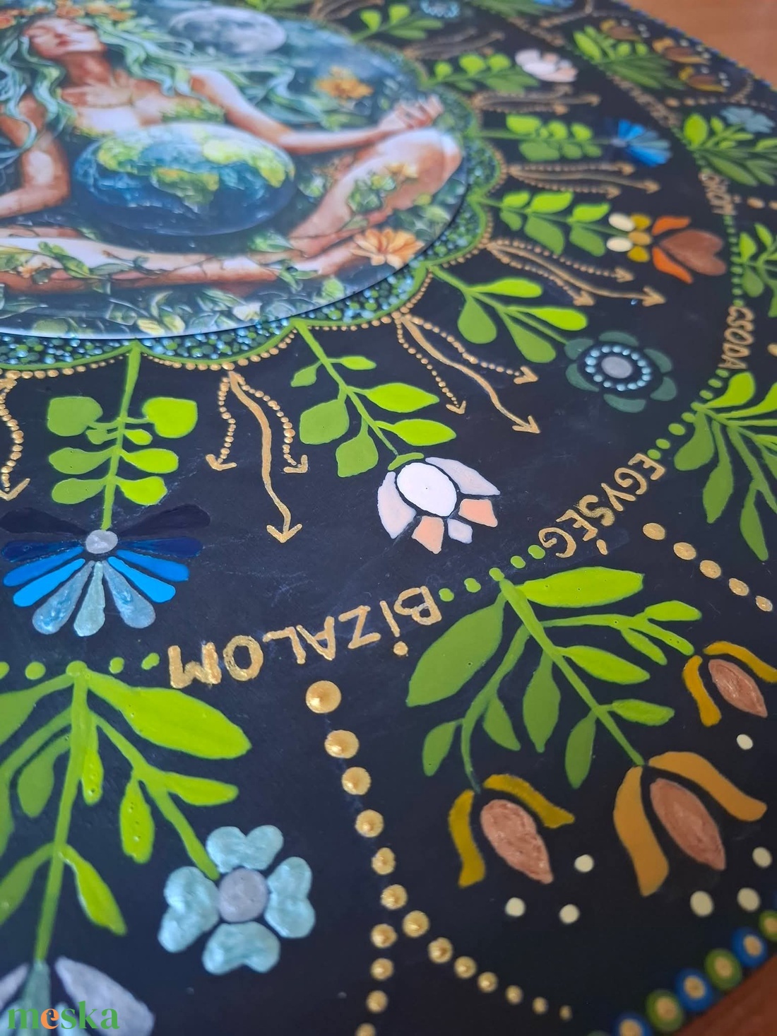 Női teremtő mandala - művészet - festmény - akril - Meska.hu