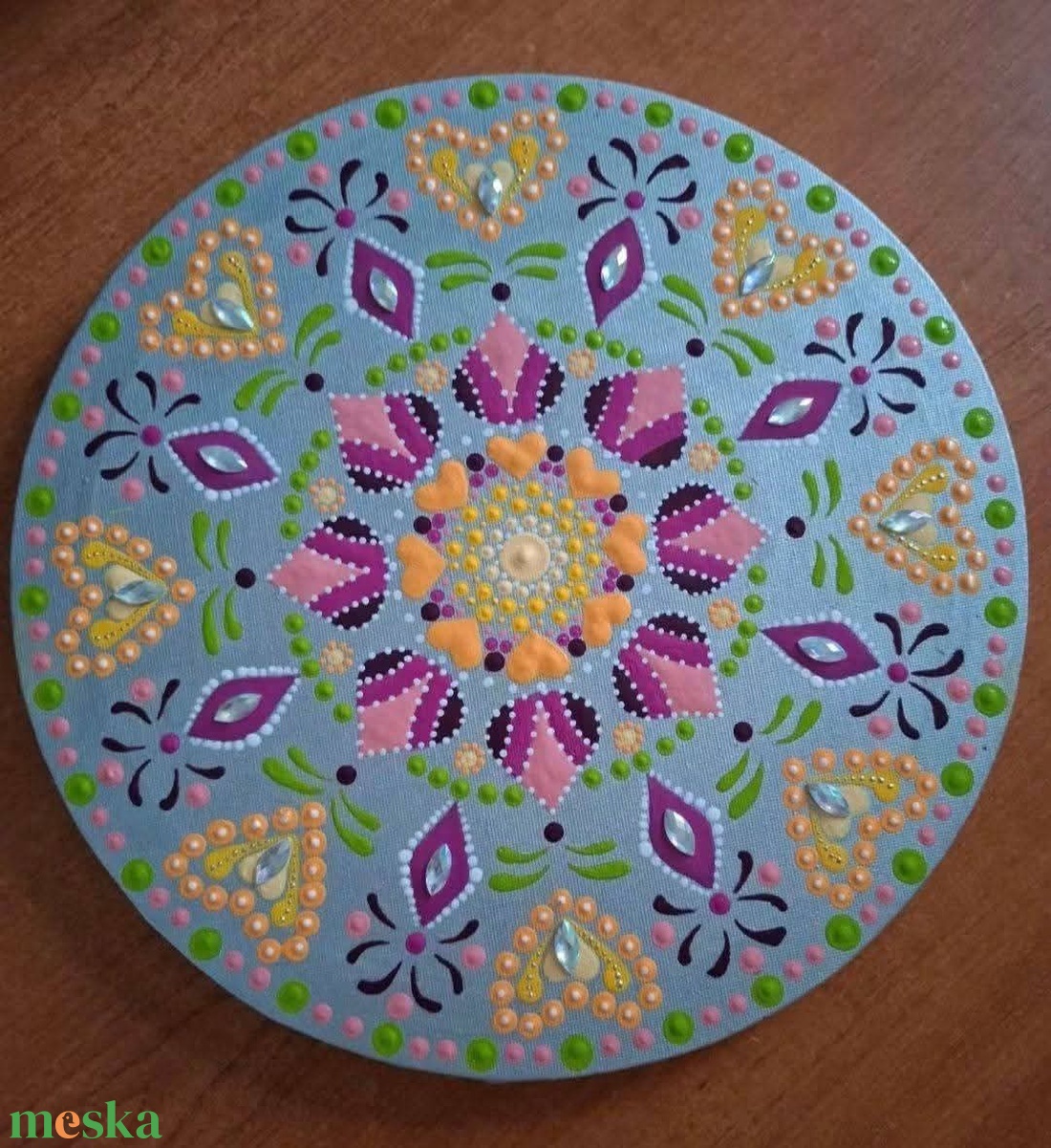 Ragyogó Szív mandala - művészet - festmény - akril - Meska.hu