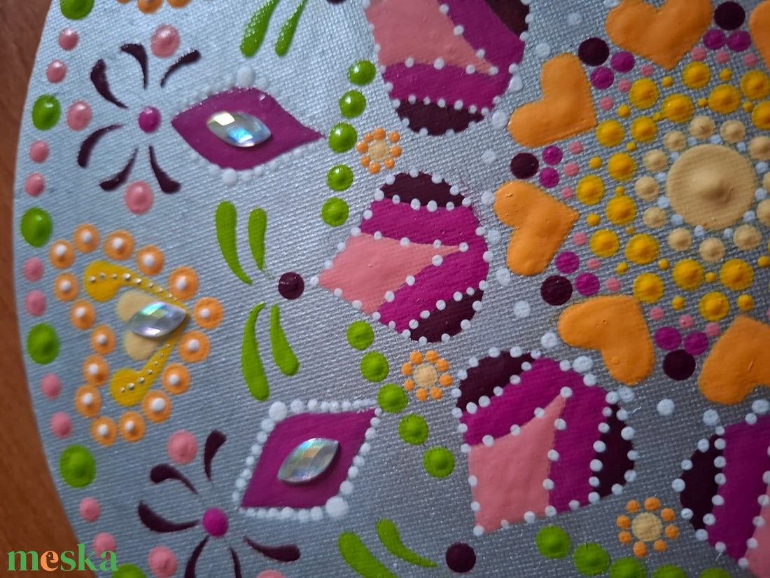 Ragyogó Szív mandala - művészet - festmény - akril - Meska.hu