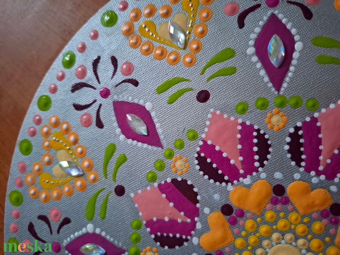 Ragyogó Szív mandala - művészet - festmény - akril - Meska.hu