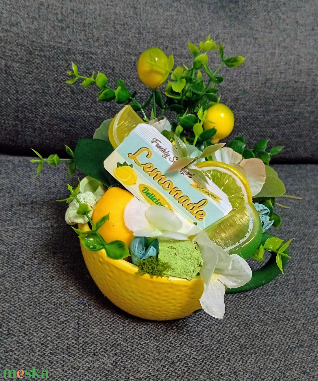 Citromos limonádé - otthon & életmód - dekoráció - asztal és polc dekoráció - asztaldísz - Meska.hu Citromos limonádé - otthon & életmód - dekoráció - asztal és polc dekoráció - asztaldísz - Meska.hu