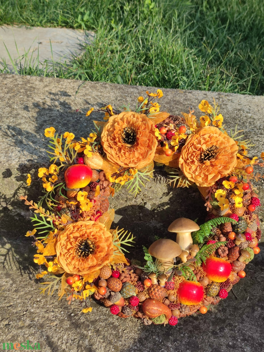 Nagy őszi ajtódísz - otthon & életmód - dekoráció - ajtó- és ablak dekoráció - ajtódísz & kopogtató - Meska.hu