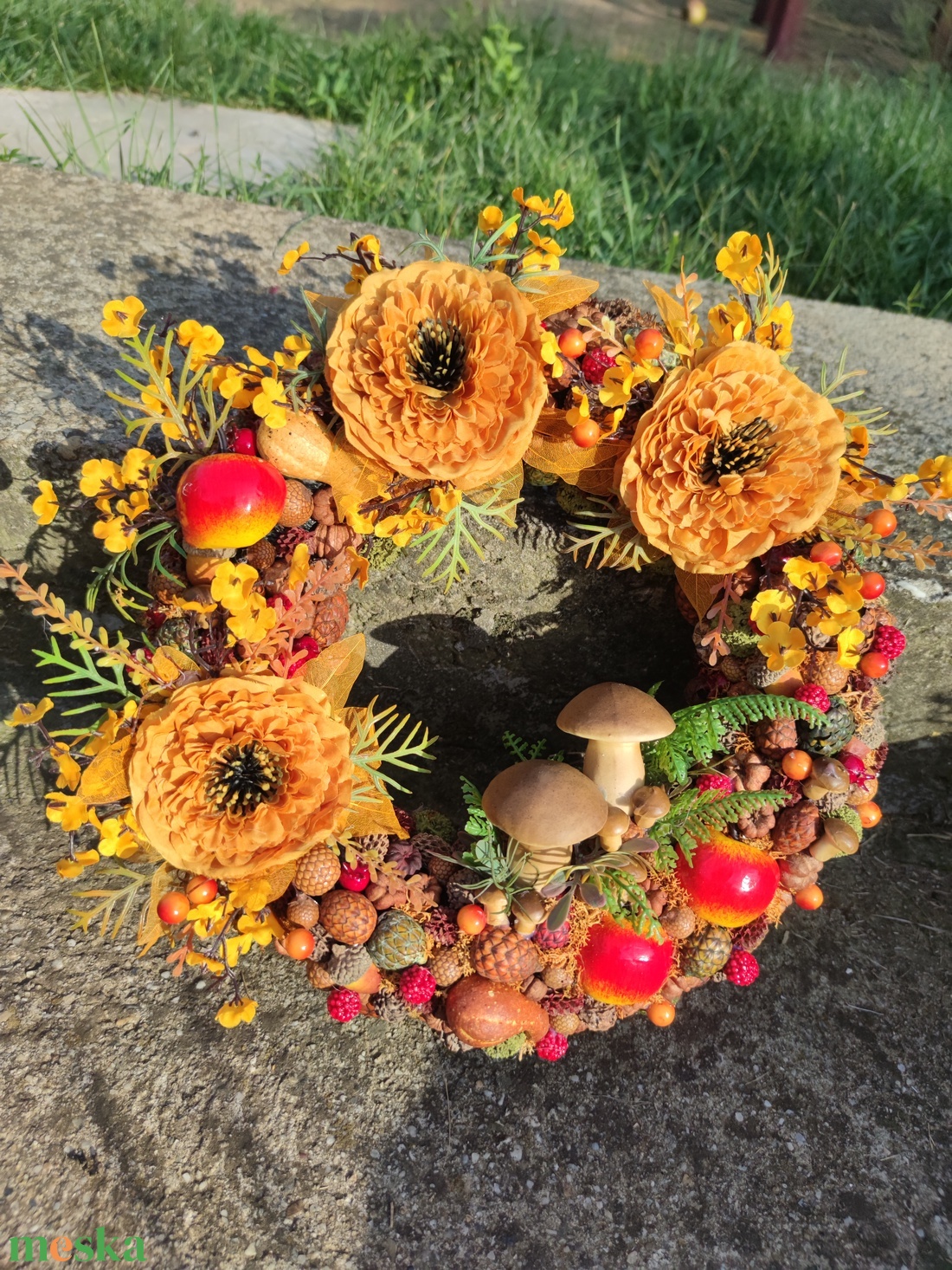 Nagy őszi ajtódísz - otthon & életmód - dekoráció - ajtó- és ablak dekoráció - ajtódísz & kopogtató - Meska.hu